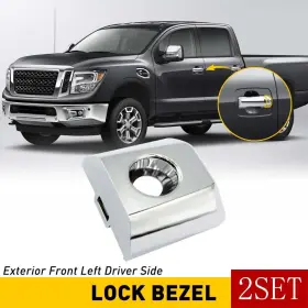80647-zc00a Auxito Left Driver Door Handle Key Bezel Cover For 2004-18 Nissan Titan 80647zc00a 2set