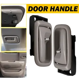 81287 Auxito Beige Rear Left Right Inside Door Handle And Bezel For Toyota Tundra 2000-2006