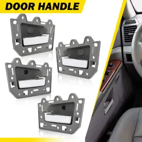 82167 Auxito Fits Jeep Grand Cherokee 05-10 Gray Inside Door Handle Trim Front Rear Lh Rh Exr