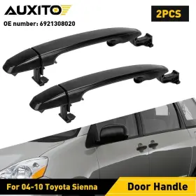 82496 Auxito Left Right Rear Sliding Door Handle 2pcs For Toyota Sienna 2004-2010