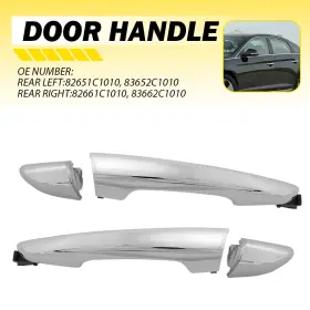 82651c1010 Auxito Exterior Handles Door Rear Driver Passenger Side For Chrome Hyundai Sonata 15-19