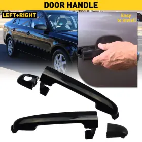 826523k000 Auxito Right Left Exterior Door Handle Kit For 06-2010 Hyundai Sonata Front Side Black