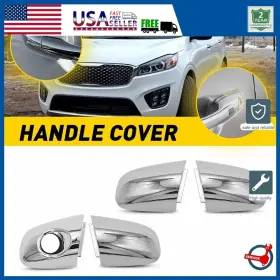 82652c5010 Auxito 4x Exterior Door Handle Cover Bezel Full Chrome Set For 2016-2020 Kia Sorento