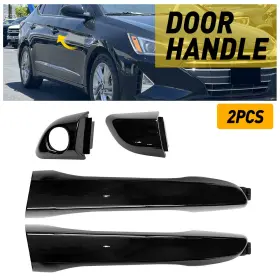 82651-f2010 Auxito 82661-f2010 Lh Rh Black Door Outside Handle Front For 2017-2020 Hyundai Elantra