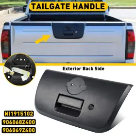 906069z400 Auxito For 01-04 Nissan Frontier Textured Tailgate Rear Door Handle With Latch Keyhole Exd