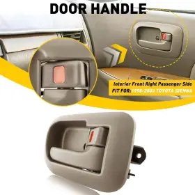 91298 Auxito For 98-03 Toyota Sienna Front Inside Interior Door Right Handle And Bezel Beige