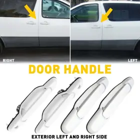 Adp80371101s Auxito 4pcs Outside Rear Front Right Left Fit 98-03 Toyota Sienna Door White Handles