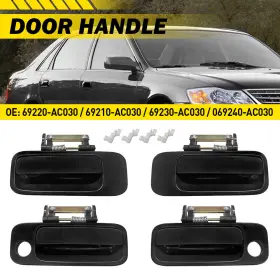 69220-ac030 Auxito Autoparts For 2000-2004 Toyota Avalon Exterior Outside Door Handles 4pcs Black