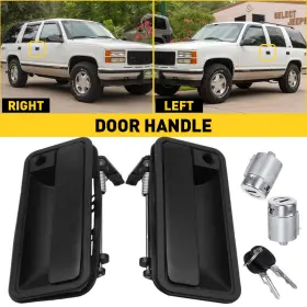 C81235002g Auxito Door Lock Cylinder With 2 Keys Handle Kit For 95-00 Chevy Gmc Truck Outer J