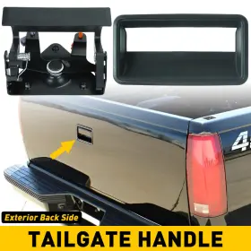 E82681001co Auxito Black Tailgate Handle And Bezel New For Chevy Gmc Ck 1500 2500 3500 Pickup Truck