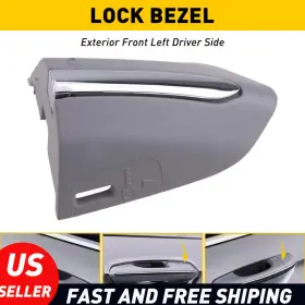 F218a15-be5hqh Auxito Front Lh Door Handle Lock Chrome Bezel Cover Cap 13-20 Fits Ford Fusion
