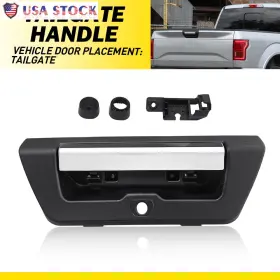 Fl3z9943400fa Auxito Exterior Tailgate Handle For 2015-2018 Ford F150 With Chrome Lever Camera Hole