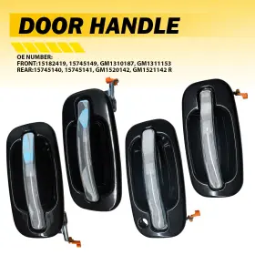15182419 Auxito Front 2 Pair Fit 1999-06 Chevrolet Silverado 1500 Gmc Sierra Exterior Door Handle
