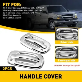 Hmdh1005-1 Auxito For 1999-2006 / Silverado Chevy Gmc Sierra 2 Chrome Door Handle Covers With Pskh