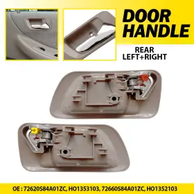 Ho1353103 Auxito Rear Interior Door Handle Set Fit Honda 2000 2002 Accord Se Beige Left&right 2pc