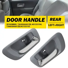 Ho1353104 Auxito 2x Rear Gray Bezel Chrome Lever L R Inner Door Handle For Honda Accord Odyssey