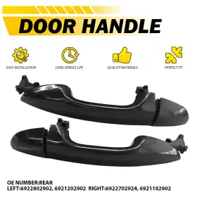 6922802902 Auxito Left 2pc Exterior Door Panel Handle Rear Right Side For Toyota Corolla 2014-2019
