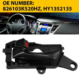 Mbs-nm-sonata-08-10 Auxito Interior Door Handle For 2008-10 Hyundai Sonata Front Rear Lh Rh Textured Black