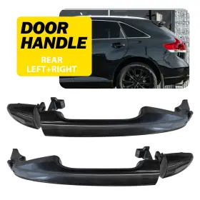 Mbs-nm-venza-09-15rr Auxito 2pcs Rear Exterior Outside Door Handle L R Set For Toyota Black Venza 2009-2015