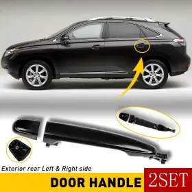 Mbs-wm-camry-07-11-r Auxito For Toyota Camry Outside Exterior Door Handle Textured Rear Passenger Drive 2set