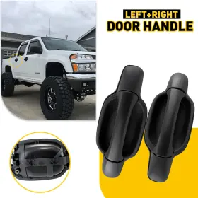 Auxito Mbs-wm-colorado-04-12rl 1 2pcs Exterior Outer Door Handle Rear For 2004-2012 Gmc Canyon Left Right Black