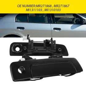 Mbs-wm-eclipse-00-05f Auxito Us Exterior Door Handles Set L&r Black For 00-05 Eclipse 01-05 Sebring Stratus O