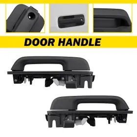 Mbs-wm-f150-15-22 Auxito 2x Front Exterior Door Handles Fit 2015-2020 Ford F-150 Xlt Smooth Black Lh And Rh