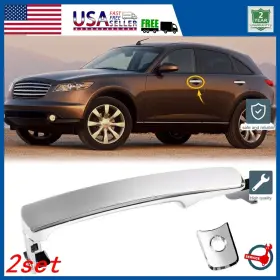 Mbs-wm-murano-03-07-fl Auxito 2set Lh Driver Outside Chrome Door Handle For 03-up Nissan Murano Rogue Infiniti