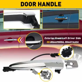 Mbs-wm-sentra-13-18-fl Auxito Front Left Exterior Door Handle For 2013-2018 Sentra Nissan S Sr Sl Sv Chrome Us