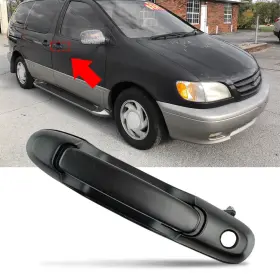 Mbs-wm-sienna-98-03-fr Auxito Exterior Outer Door Handle Front Rh 98-03 For Toyota Side Sienna Black
