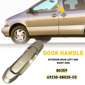 Mbs-wm-sienna-98-03-rg Auxito For 1998-2003 Toyota Sienna Rear Left / Right Exterior Outside Door Handle 1pc