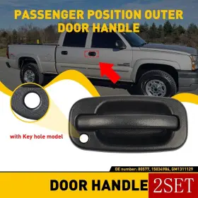 Mbs-wm-silverado-99-06-fr Auxito Front Passenger Side Door Handle For 99-06 Chevrolet Silverado Gmc Sierra 2set