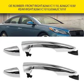 Mbs-wm-sonata-15-19 Auxito 2x Front Rear Passenger Outside Side Door Handle For Hyundai Sonata 2015-2019