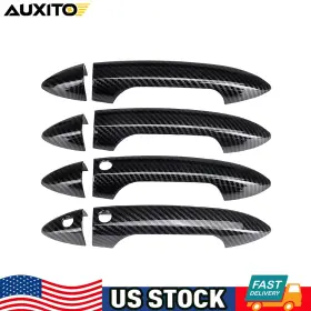 Mbsg-accord-13-17txw Auxito For 2017-2022 Honda Ridgeline Carbon Fiber Front Rear Door Handle Cover Set 4pcs