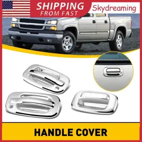 Mbsg-silverado-99-06 Auxito 2x Front Door Handle Covers Tailgate Cover 99-06 For Chevy Silverado 2500
