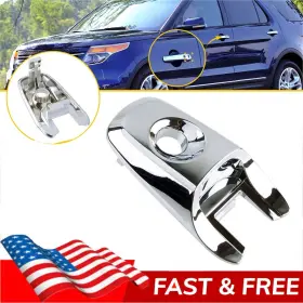 Mbssg-explorer-11-19 Auxito Chrome Exterior Door Cylinder Cap Oem For Ford Explorer Front Driver Handle Lock