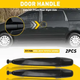 Snhmbs-04-10 Auxito For Senna 2004-2010 Toyota Outer Exterior Door Handle Left&right Rear Black 2pcs