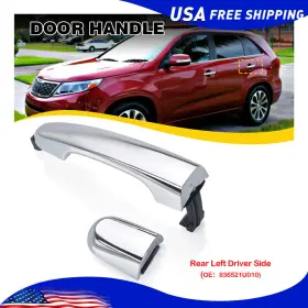 Xt-kia128 Auxito Exterior Door Handle For 2011-2015 Kia Sorento Rear Left Side Driver Lh Chrome K