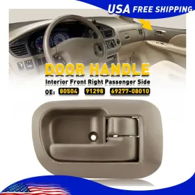 Yc-0140r Auxito For 98-03 Sienna Toyota Front Inside Interior Right Door Handle And Bezel Beige K