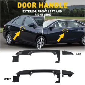 Yc-0157hl Auxito Outside Door Handle Fit 2012-2017 Toyota Camry Front Left Driver And Right Side