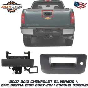 14910178 Azlyn Carparts Tailgate Handle And Bezel With Lock Hole Textured For 2007-2014 Silverado / Sierra