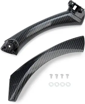 51417230849 Bmw 2004-12 3-series Black Carbon Fiber Interior Door Handle Right Side