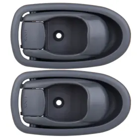 13131785 Book-autoparts 2pcs Door Handles For 2001-2004 Kia Spectra Gray Interior Front Rear Left Side