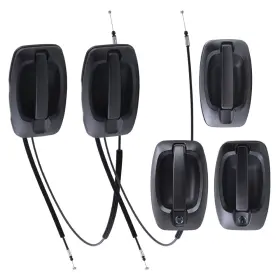 2442-0001lrc5 Brock Outside Door Handle 5 Piece Set Textured Black For Promaster Left Right
