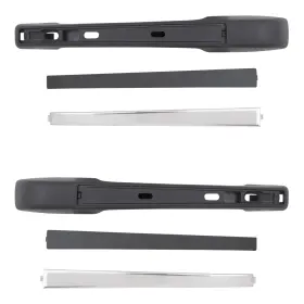 Ads2816lr Brock Vw Jetta Golf Quantum Rabbit Set Of Outside Rear Black And Chrome Door Handles