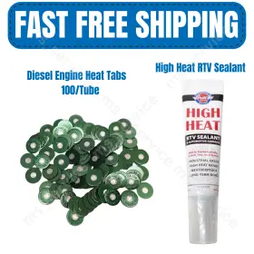Ads3953 Brock Ads3957 Diesel Engine Heat Tabs With High Adhesive - 100/tube. Set