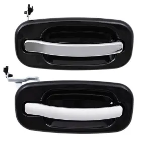 1442-0015rc2 Brock Supply Black And Chrome Outside Door Handles Fit Gmc Cadillac Chevy Pickup Passenger Side