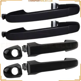 10003060 Carspartsaleclub 4x Exterior Door Handles For 2006-2012 Hyundai Elantra 4-door Black Left Right