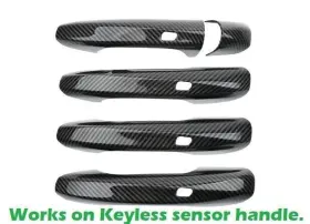 H247 Ccr Technology Carbon Fiber Print 4 Keyless Cut Handle Cover Fits 21-25 Gla200 Gla250