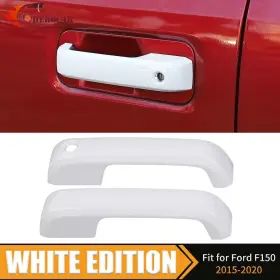 Cherocar202211281fqr Cherocar 2x Door Handle Covers Oxford White For 2015-2018 2019 2020 Ford F150 Std/ext Cab